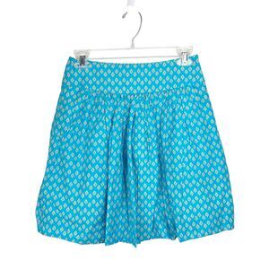 Penguin Skirt Women 2 Scuba Blue Graphic Print Mini Pockets Munsingwear NWT